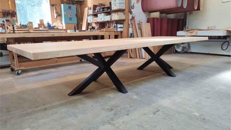 Table de salle à manger XXL en chêne massif