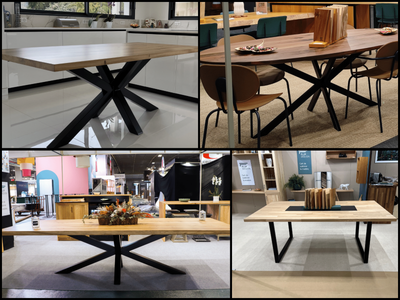 Fabriquant français de table en bois massif et métal haut de gamme sur mesure dans le Tarn
